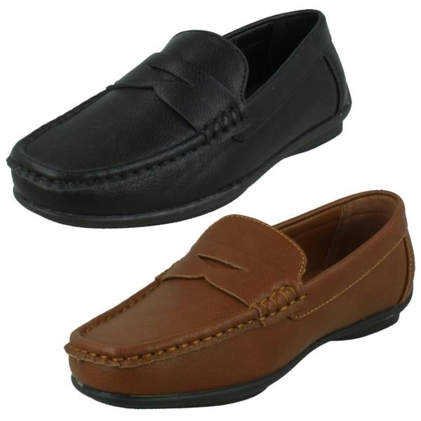 Thomas Blunt Boys Thomas Blunt Flat Slip On Smart Loafer Shoes N1155