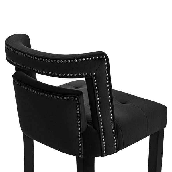 Furniture Edit Hart Black Velvet Counter Stool