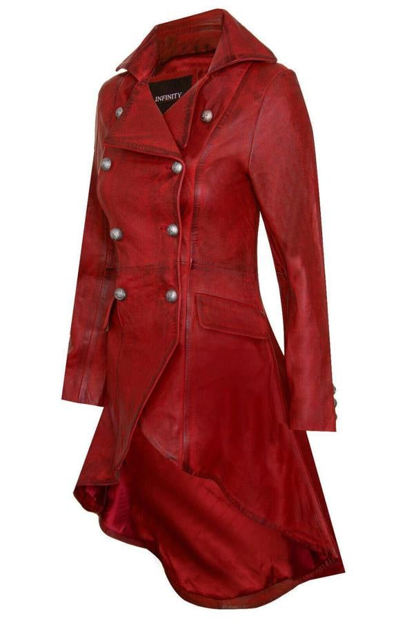 Infinity Leather Womens Gothic Victorian Coat-Accra