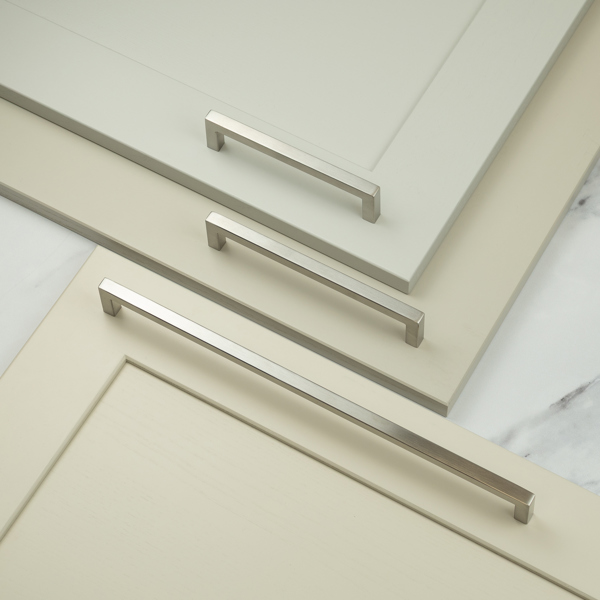 Handle & Home Brushed Nickel Square Cabinet Handles