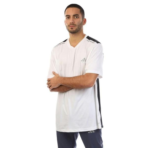 Adidas Mens Tech Two Tone Breathable T-Shirt - White/Black - 