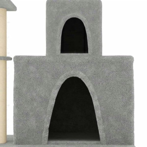 Berkfield Cat Tree with Sisal Scratching Posts Light Grey 83 cm
