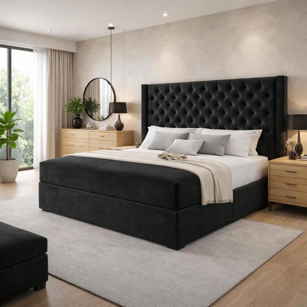 Great British Beds Chesterfield Winged Divan Bed