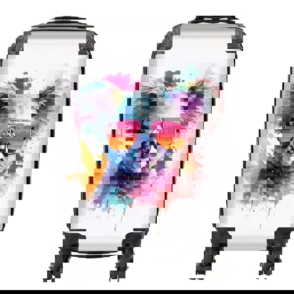 Warren Reed Colourful Splashart Koala In Glasses Suitcase