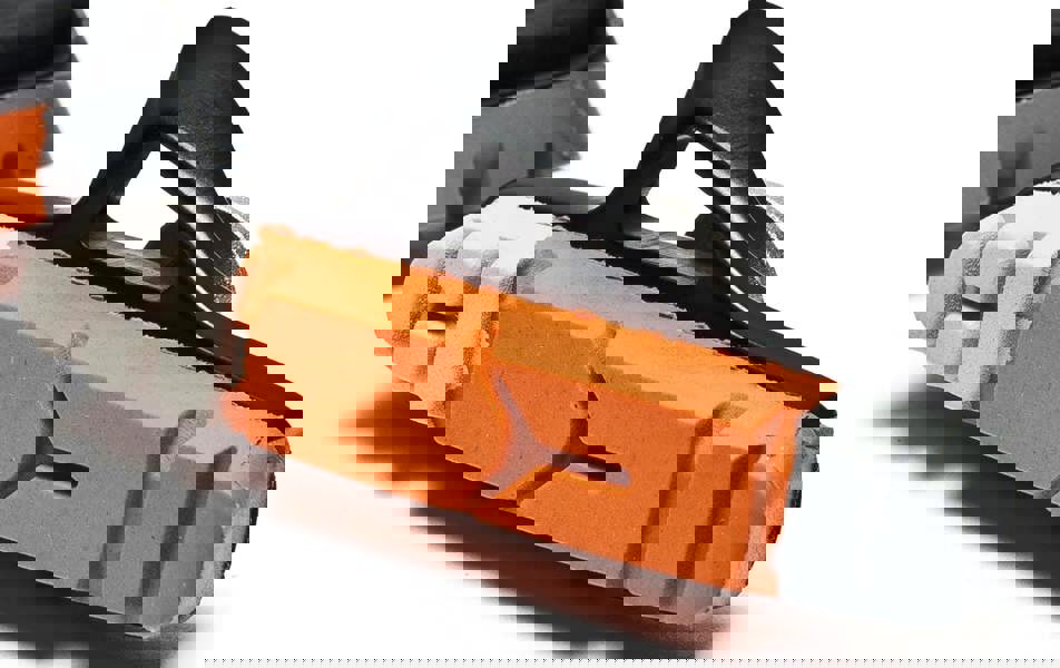 Awe Black Cassette Road 55mm Brake Blocks Grey/Orange/White