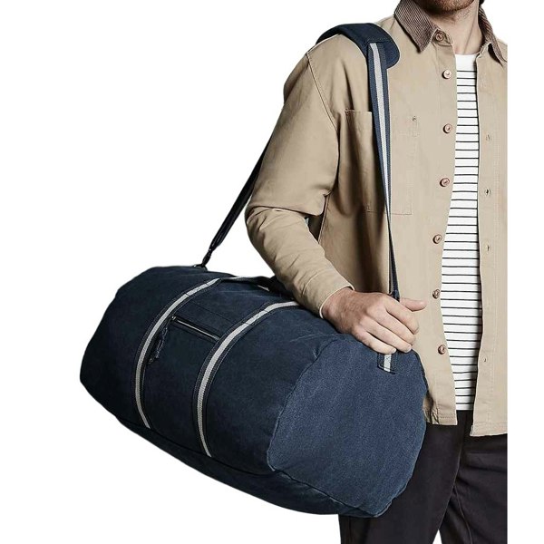 Quadra Vintage Canvas Duffle Bag - Vintage Oxford Navy