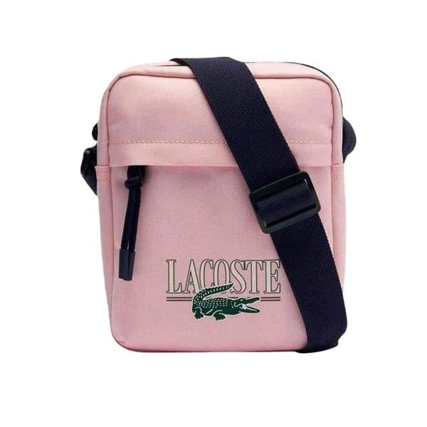 Lacoste Logo Crossbody Bag - Pink Print - 
