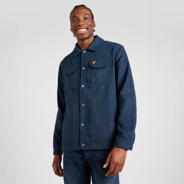 Lyle & Scott Textured Jacket Overshirt - Muddy Blue