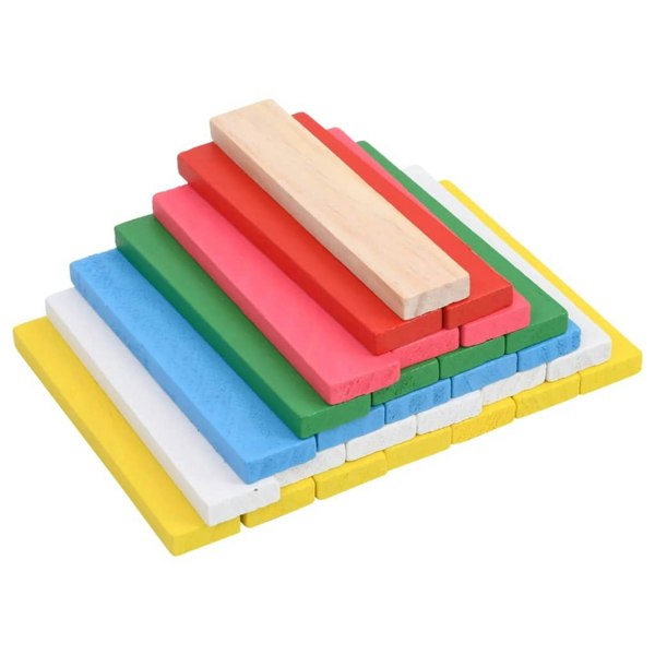 Berkfield 150 Piece Wooden Building Block Set Solid Pinewood Painted