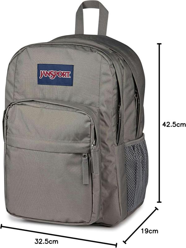 JanSport Big Day Pack Backpack Rucksack Bag 34L Grey