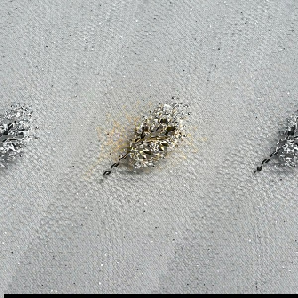 small leaf brooch, gold tone, front view, textured leaf design, elegant nature-inspired pin, stylish accessory for coats or blazers