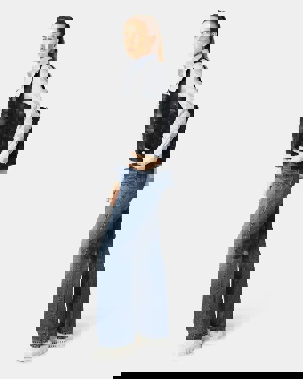 Ilse Jacobsen Chip Braided Womens Cross-Body Shopper - Black 001