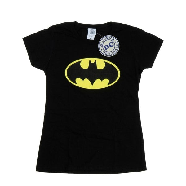 DC Comics Womens/Ladies Batman Logo Cotton T-Shirt - Black