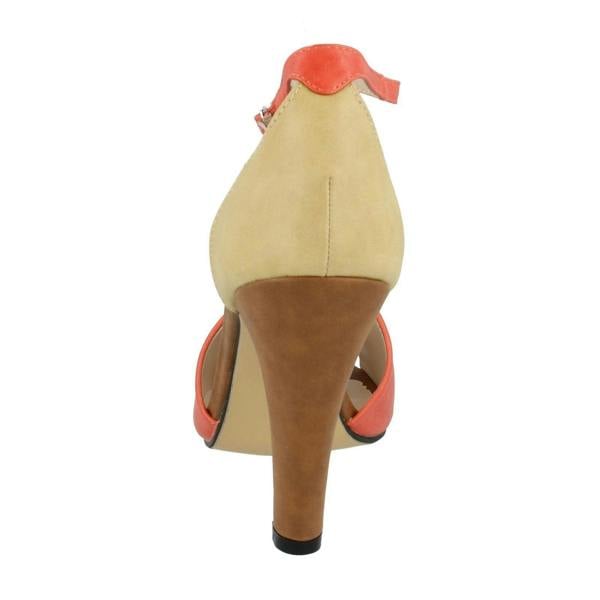 Anne Michelle Ladies Anne Michelle Ankle Strap Peep Toe Heeled Sandals