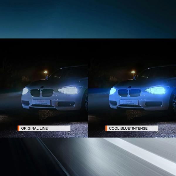 OSRAM COOL BLUE INTENSE H7, Headlight Bulbs Uprated Performance Pair 5000k WHITE