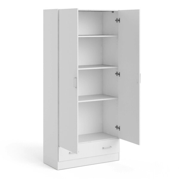 Wyld Haus Berlin White Slim 2 Door Bedroom Wardrobe 1 Drawer