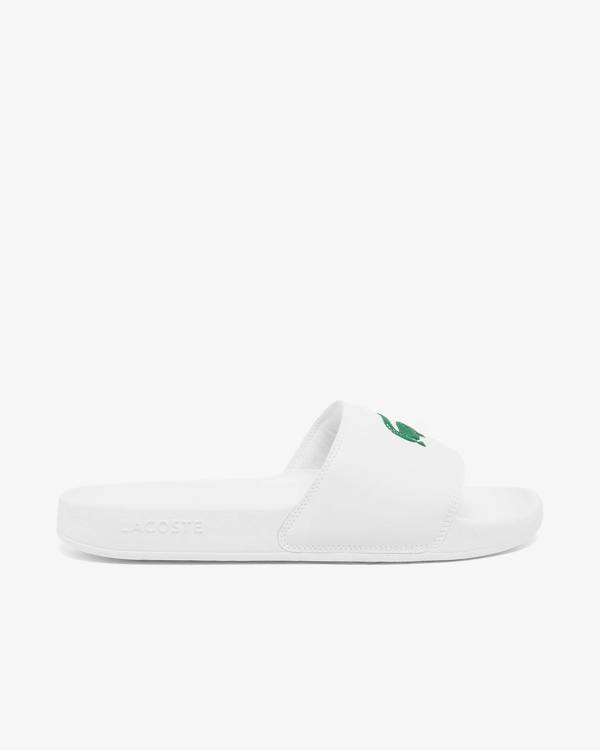 Lacoste Mens Serve Sliders - White/Green 082