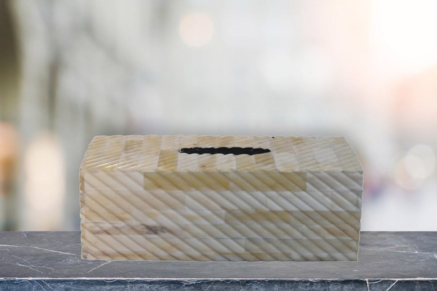 Artisan Furniture Bone Inlay Tissue Box