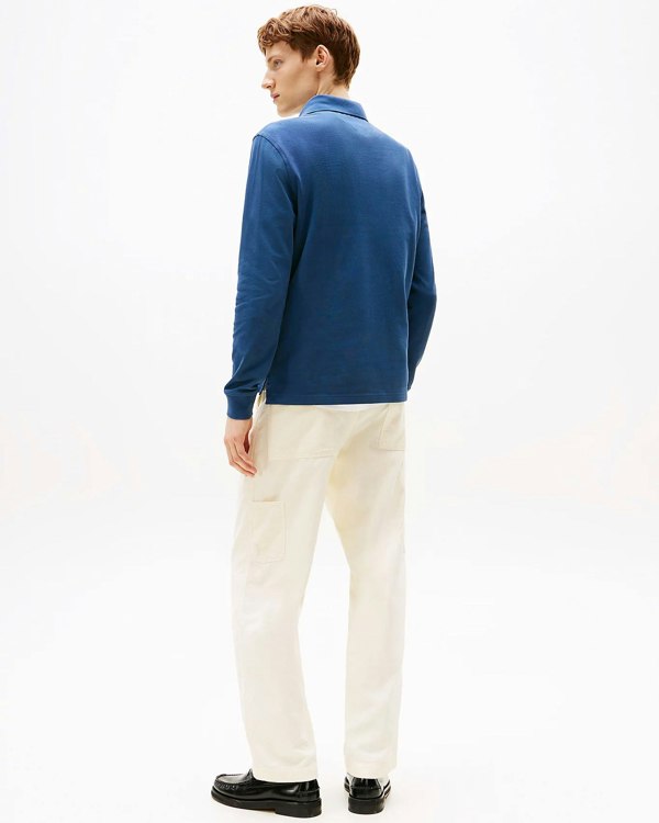 Tommy Hilfiger 1985 Regular Long Sleeve Mens Polo Shirt - Aegean Sea