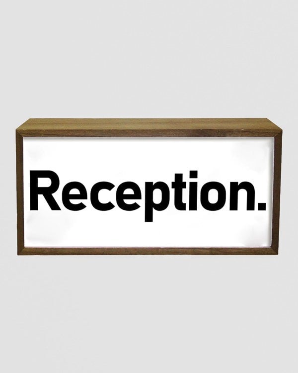 Light Box Reception Sign