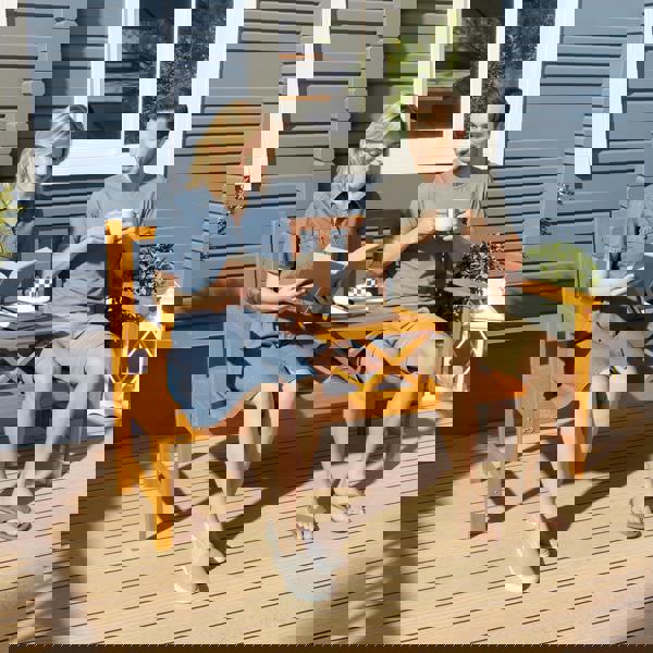 Garden Loveseat with Built-in Coffee Table