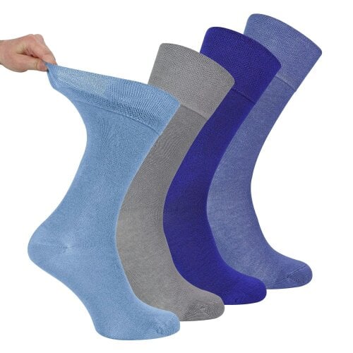 Dr.Socks 4 Pack Mens Bamboo Diabetic Socks Soft Breathable Non Binding Socks - 6-11 UK - BNG