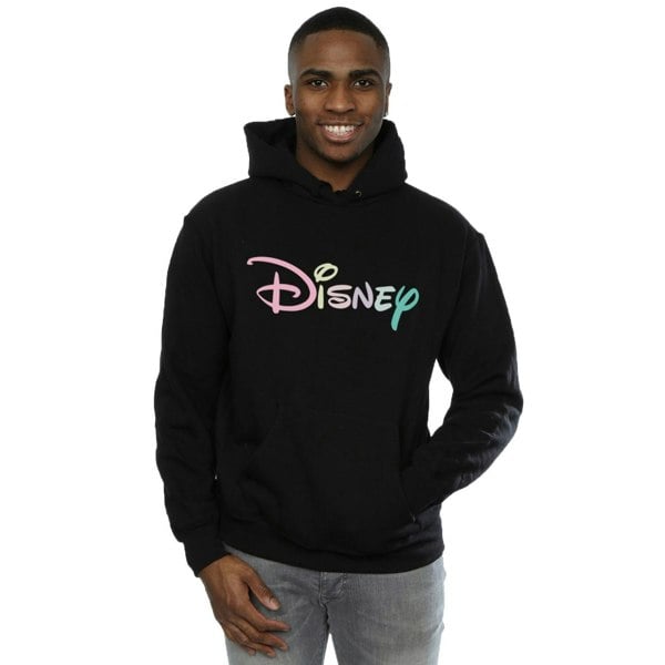 Disney Mens Pastel Logo Hoodie - Black