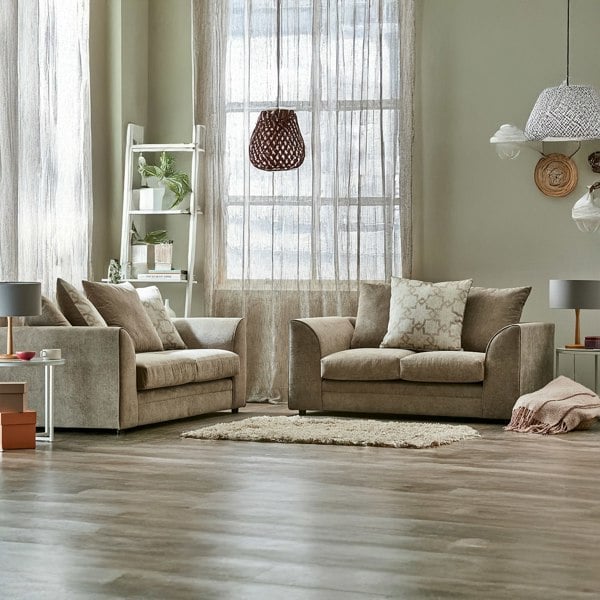 Furnishings For Less Graceland Fabric Sofa Suite 3 + 2