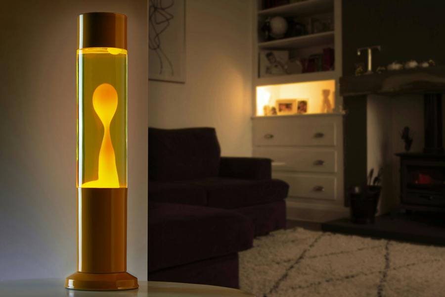 Nova Lava Lamp Yellow w/Yellow Liquid Orange Wax