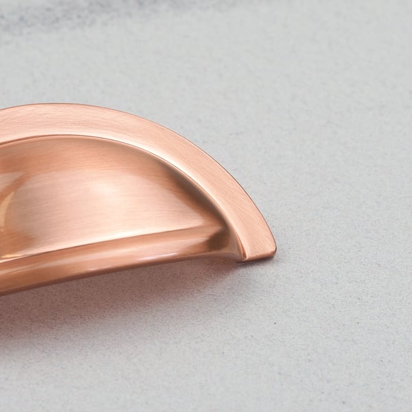 Handle & Home Satin Copper Cup Handle & Matching Knobs