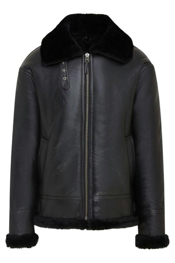Infinity Leather Mens B3 Aviator Real Sheepskin Leather Flying Jacket-Oxford