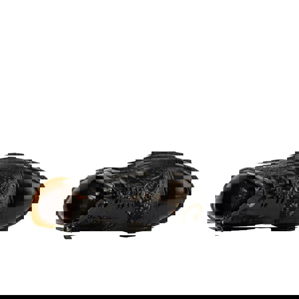 Embassy London Charles - Black & Gold - Men's toe cap dressy leather boot with zip and broguing