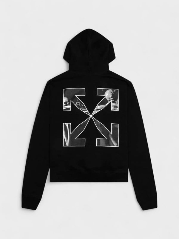 Off-White Caravag Arrow Over Hoodie Black White