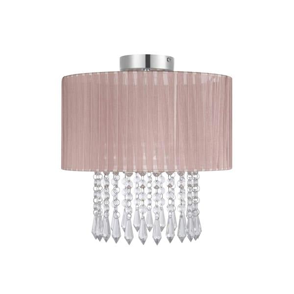 COSYLYTE Winni Modern Beaded Voile Pink Ceiling Light - Pink