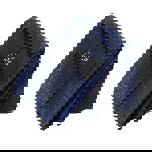 Dunhill luxurious woven silk tie in a carbon fibre pattern