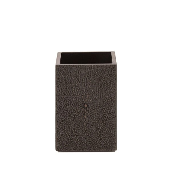 POSH TRADING COMPANY Chelsea Toothbrush Holder - Shagreen Chocolate