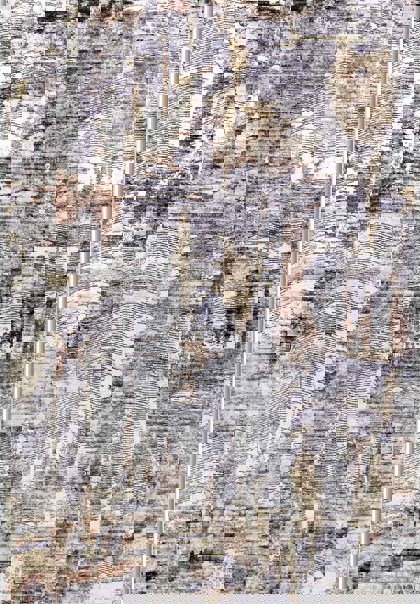 Shortpile Rug Copper Gold – Abstract Modern