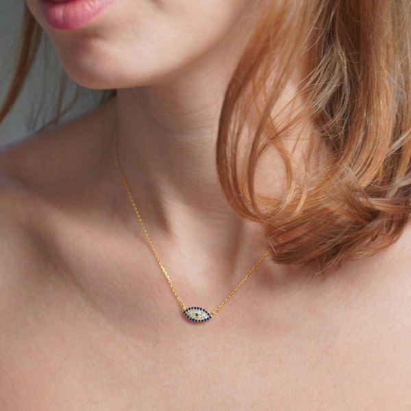 Gold Trip Blue Lucky Evil Eye Necklace