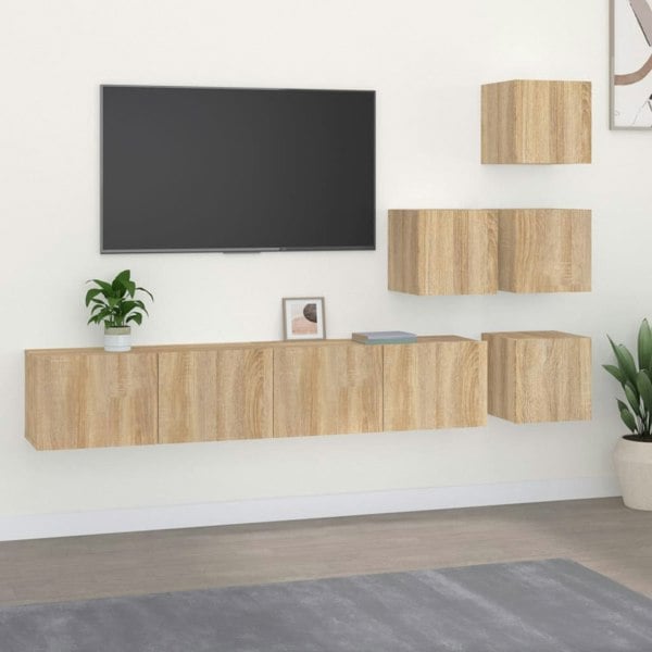 Berkfield Wall-mounted TV Cabinet Sonoma Oak Engineered Wood
