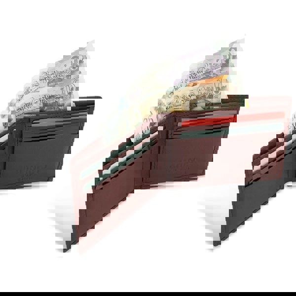 Barneys Originals Men's Brown Faux Leather Wallet - 4 Card Slots