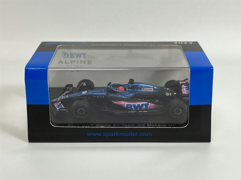 Spark Esteban Ocon Alpine A523 BWT Alpine F1 Team 3rd Monaco GP 2023 1:64 Spark Y284