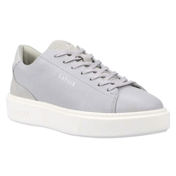 Lavair Mens Luna Logo Leather Trainers - Grey