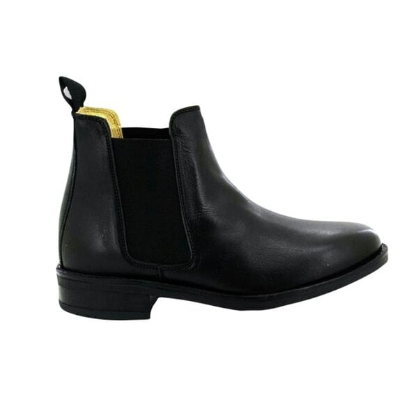 Roamers Mens Leather Gusset Boots - Black