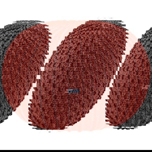 Knitted pouffe, Large | TERRACOTTA - Zuri House