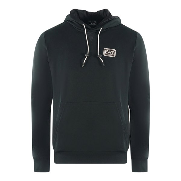 EA7 Branded Patch Logo Hoodie - Black