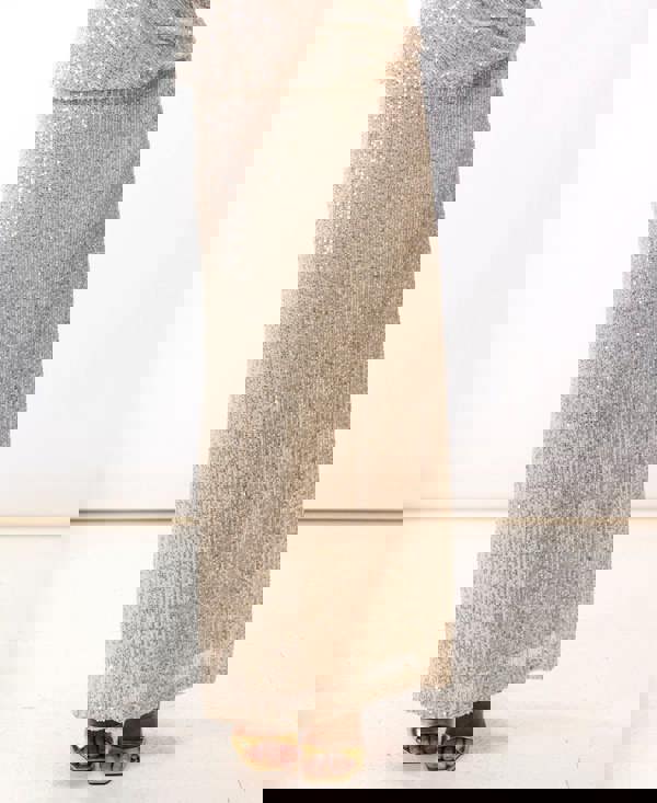 Cream Sequin Midaxi Skirt