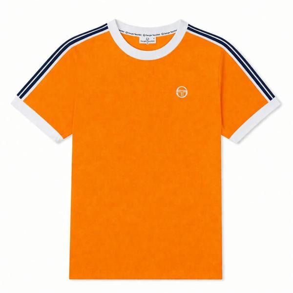 Sergio Tacchini Pino Ringer T-Shirt Orange Pepper/White