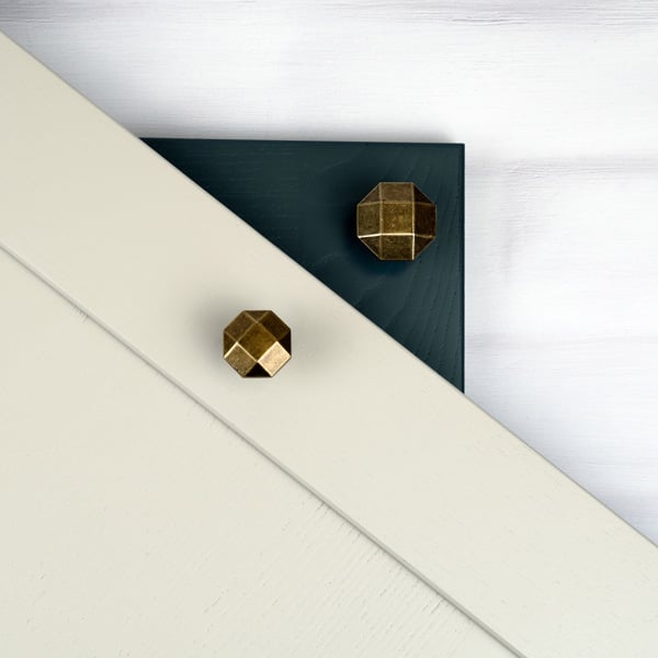 Handle & Home Antique Brass Octagonal Knobs