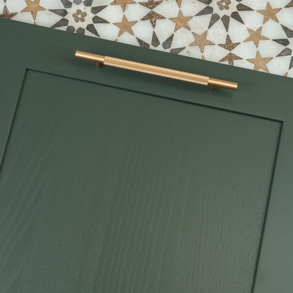 Handle & Home Knurled Brass Bar Handles and Knob
