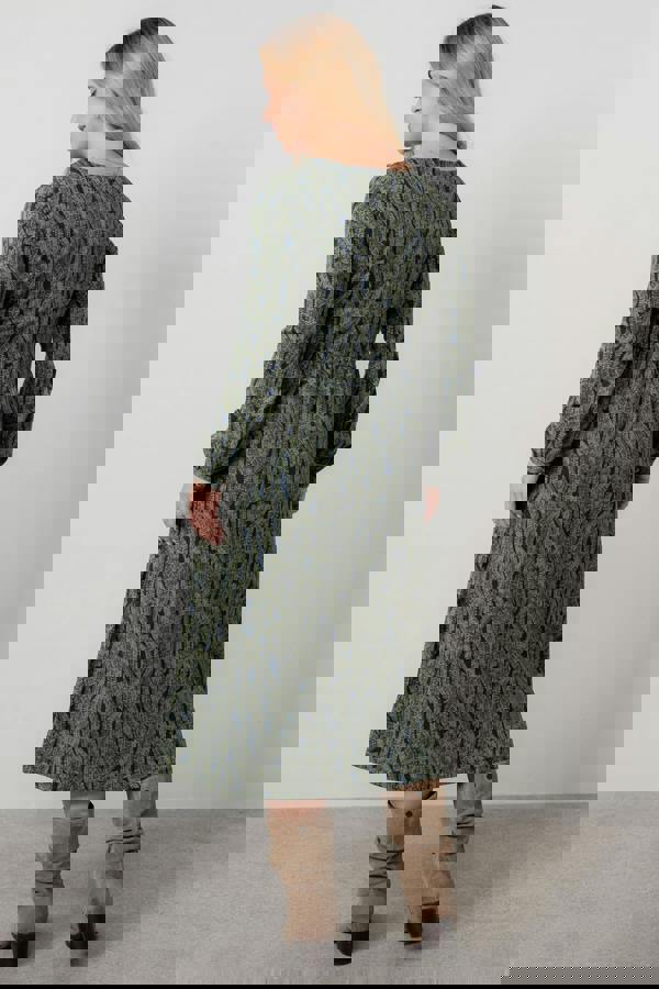 Lily & Me Damson Cotton Jersey Midi Dress Navy